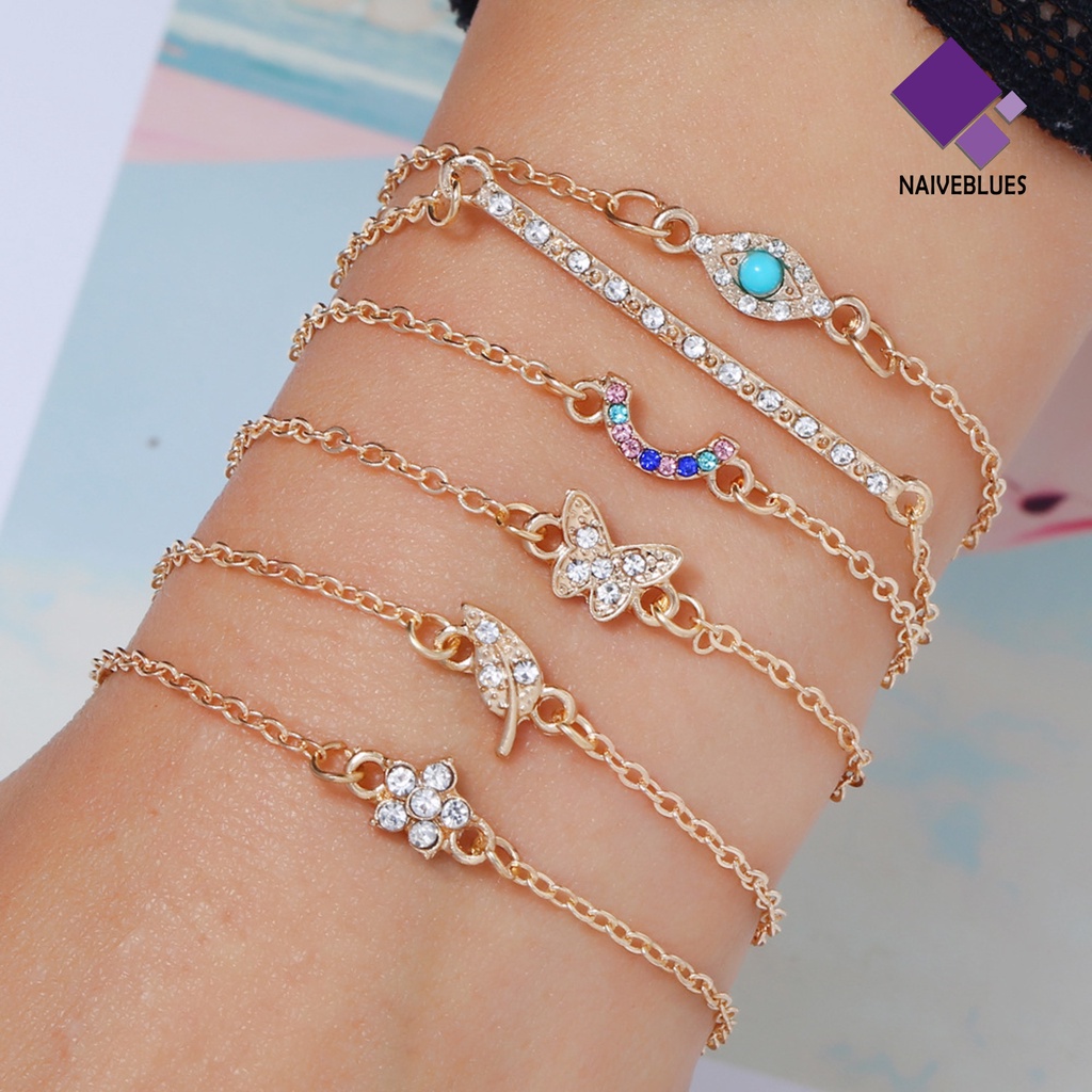Gelang Rantai Bentuk Kupu-Kupu Untuk Wanita
