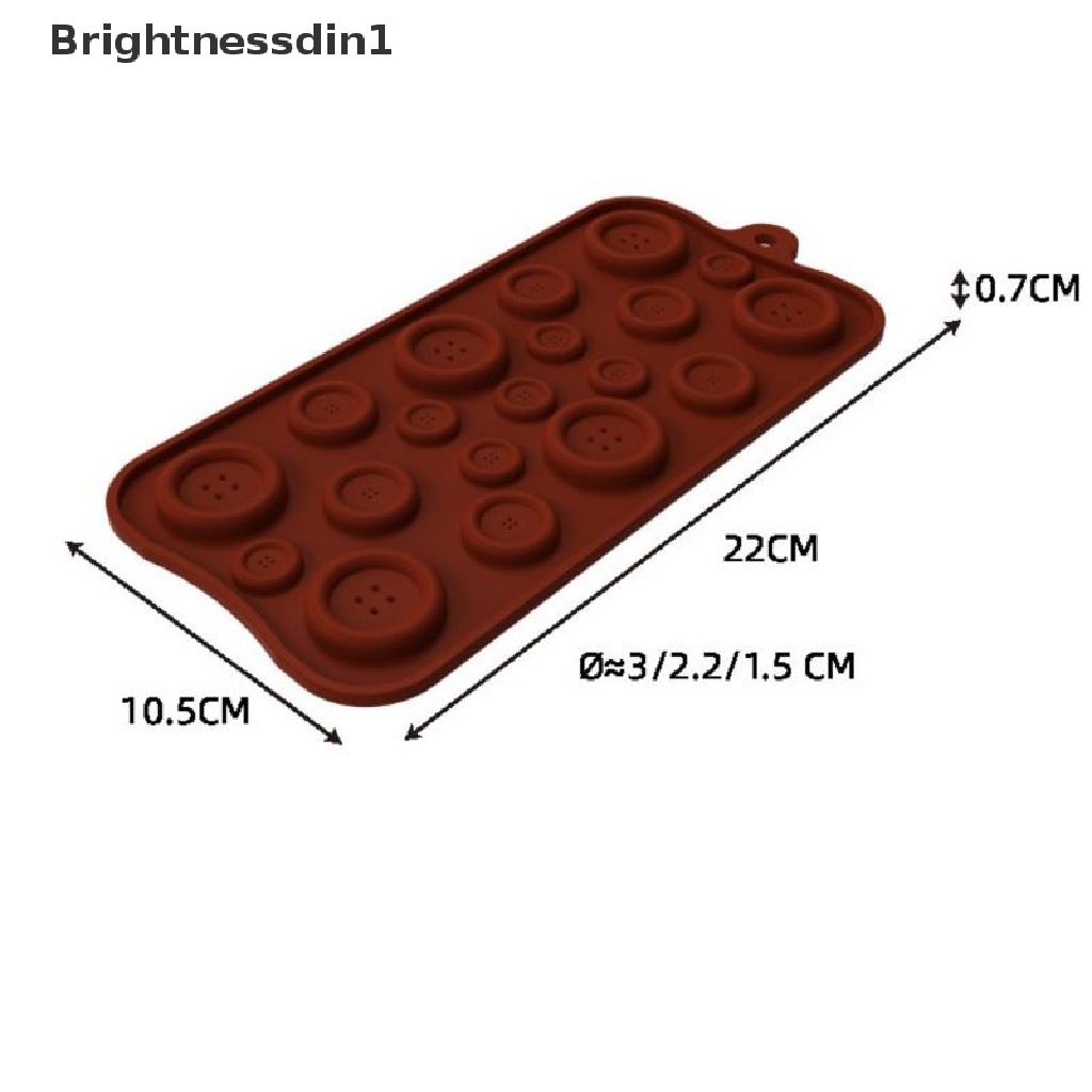 Cetakan Kue / Coklat / Cookies / Es Bentuk Kancing Bahan Silikon DIY 1 In 1