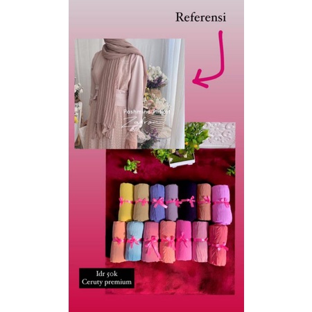 PASMINA ZAFRON PLISKET ZIGZAG CERUTY PREMIUM