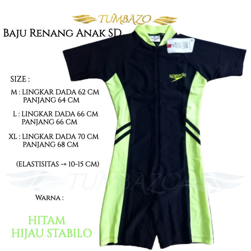 Baju Renang Anak SD Speedo Diving Pendek Anak Sd Laki-laki & Perempuan (unisex)