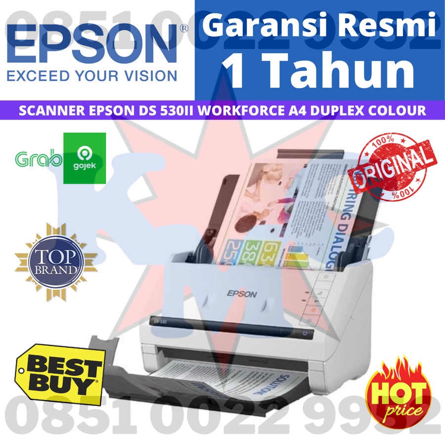 SCANNER EPSON DS 530 WORKFORCE A4 DUPLEX COLOUR