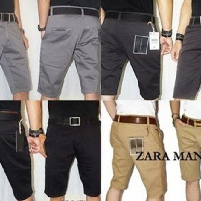 Celana Pendek Hitam Abu Chino Zara Man / Celana Chinos | Cargo Slimfit G9786