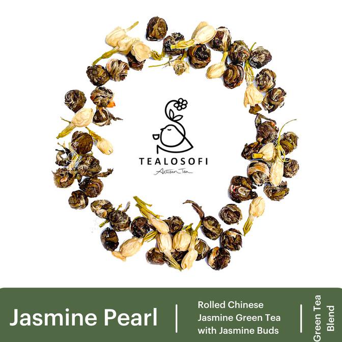 

[[BISA COD]] Jasmine Pearls - Premium Green Tea Jasmine - Teh Melati Premium - 12 gram SALE Kode 216