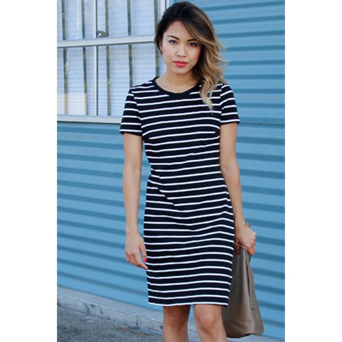 Dress wanita old navy original bodycon women stripe (odn238)