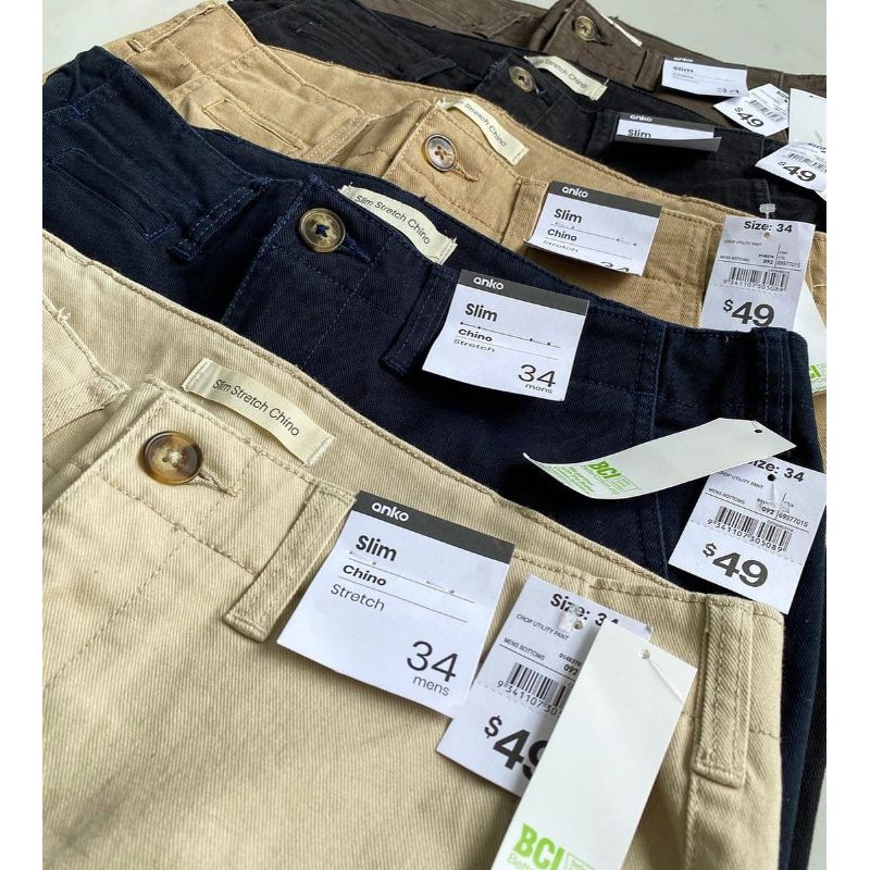 Anko Slim Fit Cotton Strecth Chinos Pants