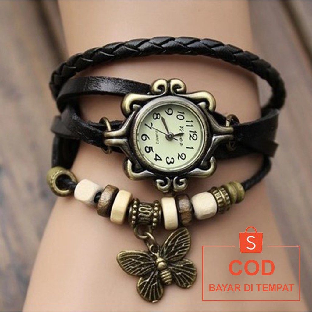 [✅COD] Jam Tangan Gelang Analog Watch Fashion Wanita Cewek Anti Air Murah Couple Original