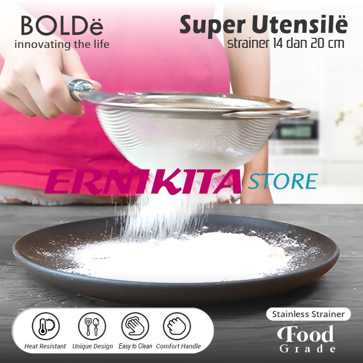 BOLDe SUPER UTENSILE STRAINER - Saringan Tirisan Stainless Food Grade