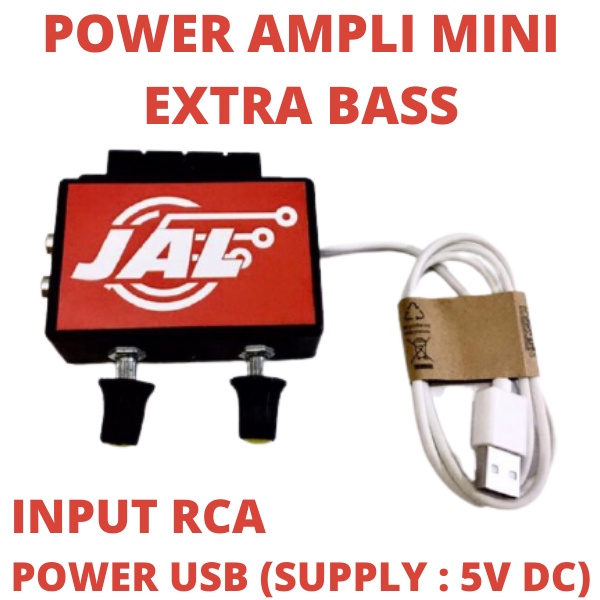 KIT POWER AMPLI MINI DC 5V RCA SIAP PAKAI EXTRA BASS USB 5VOLT 5 V VOLT AMPLI AMPLIFIER EMPLI