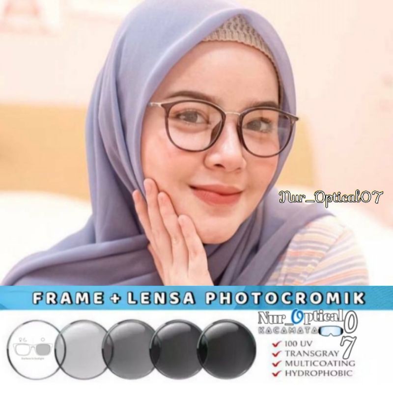 Frame Antiradiasi 1868/1052 Terbaru(paket Kacamata PHOTOCROMIC Minus)