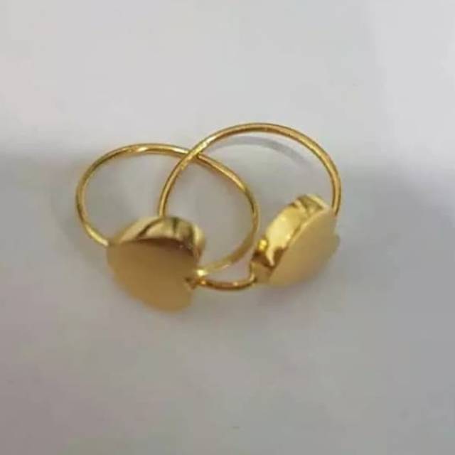 Anting Anak cristal Hati Emas asli