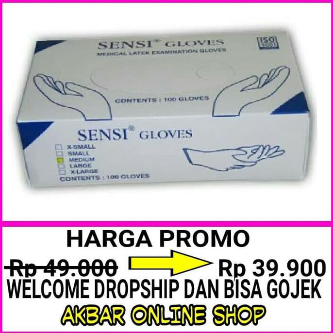 Sarung Tangan Sensi Gloves Isi 100 Sarung Tangan Karet