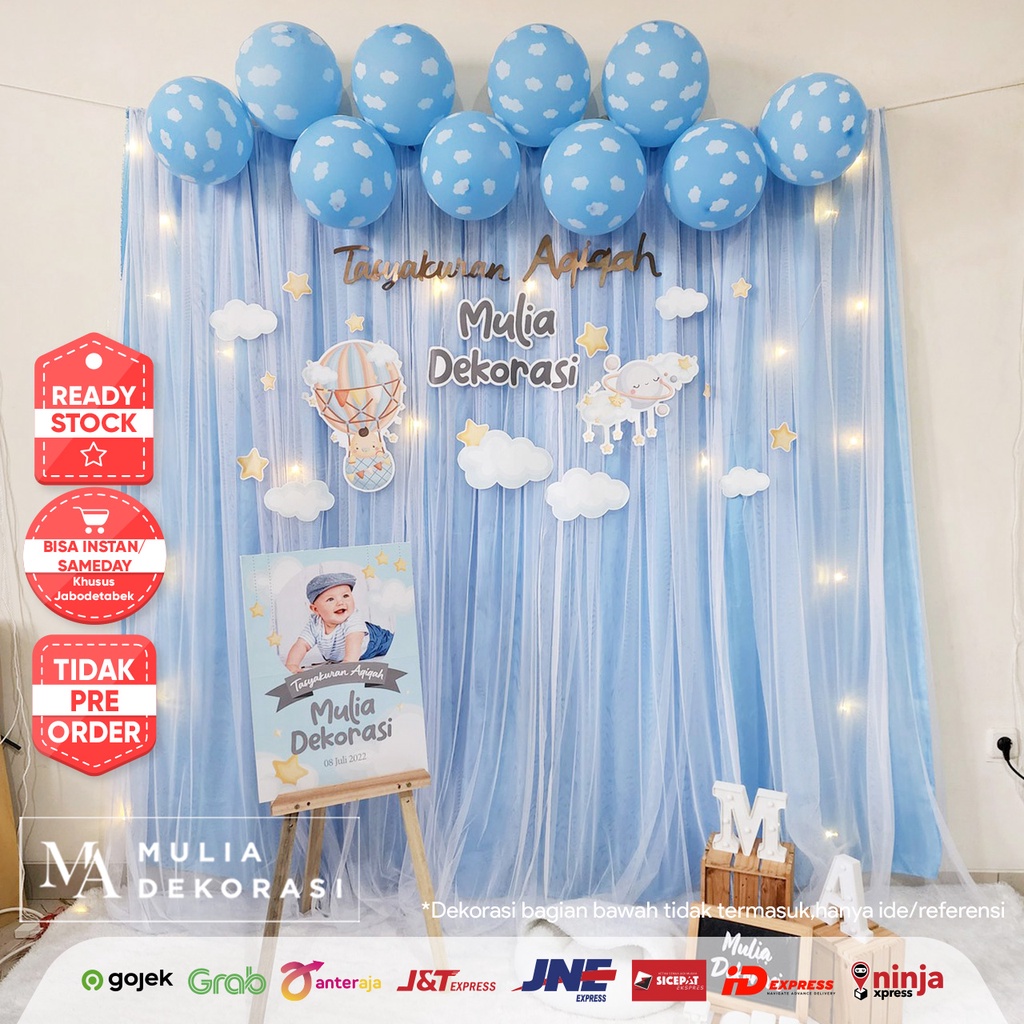 Dekorasi Backdrop Photobooth Syukuran Tasyakuran Aqiqah Ulang Tahun Khitan Anak 4 7 Bulanan Paket ABB