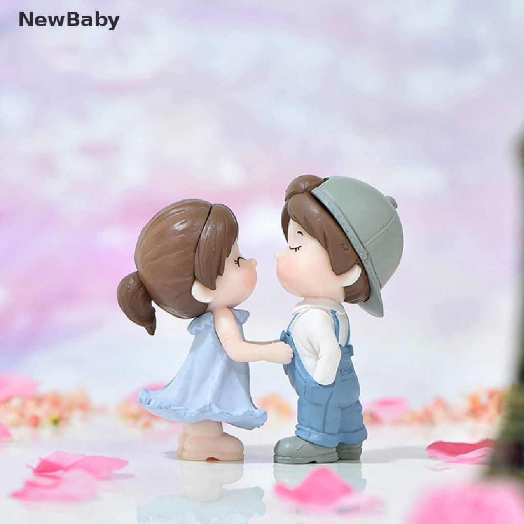 Newbaby 1 Pasang Miniatur Pasangan Kekasih Untuk Dekorasi Taman Minifairy Gardencraft Diy