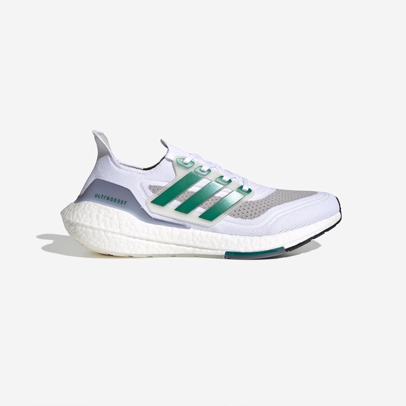 Adidas Ultraboost 21 Shoes White Green Original