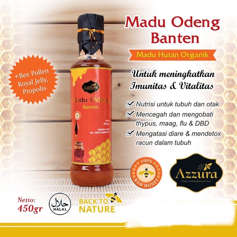 

Azzura Madu Odeng Madu Organik 450 gram | HALAL