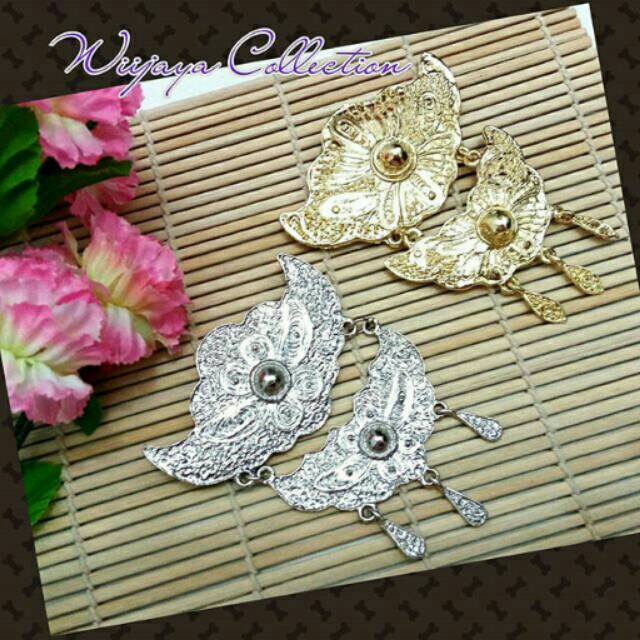 Bross kebaya kutubaru susun 2 etnik gold and silver