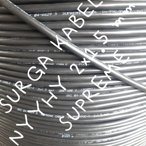 NYYHY 2x1.5 mm SUPREME / KABEL SERABUT 2x1.5 / NYYHY 2 x 1.5 / 2 x 1.5
