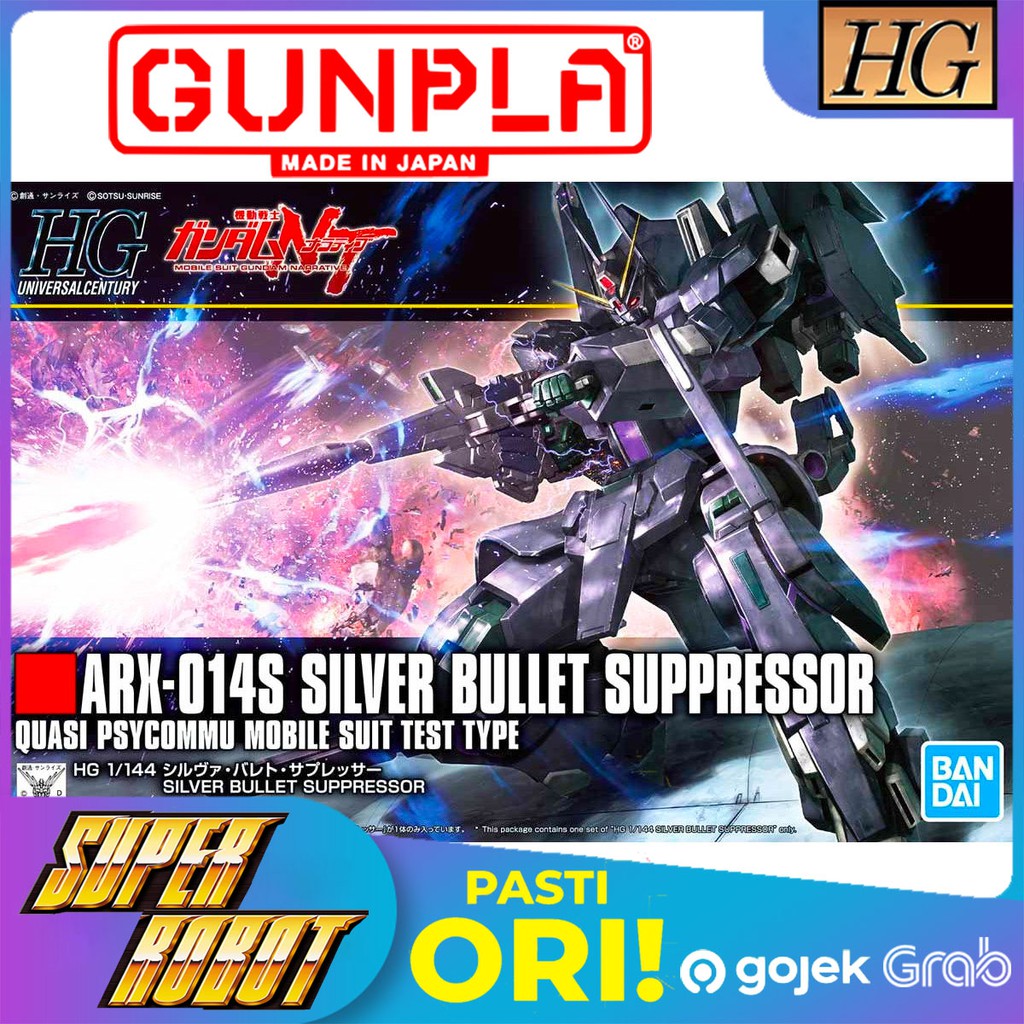 BANDAI HG Gundam Silver Bullet Suppressor Narrative Ver - HGUC
