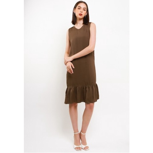 STYLE BUTIK Niki V Neck A-Line Midi Dress