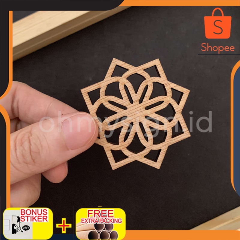 

Terlaris Hiasan Hampers Lebaran Pattern | Idul Fitri Tag Hampers Label Kayu Elegan