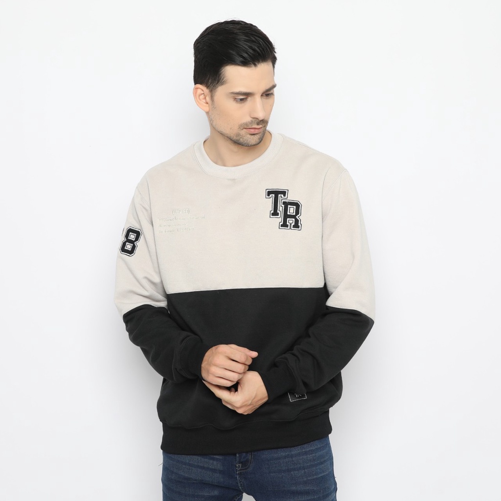 [COD] Sweater / Crewneck Two Tone Unisex Full Bordir Original TR