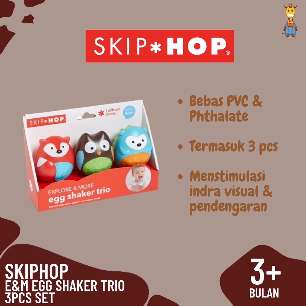 Skiphop E&amp;M Egg Shaker Trio 3pcs Set