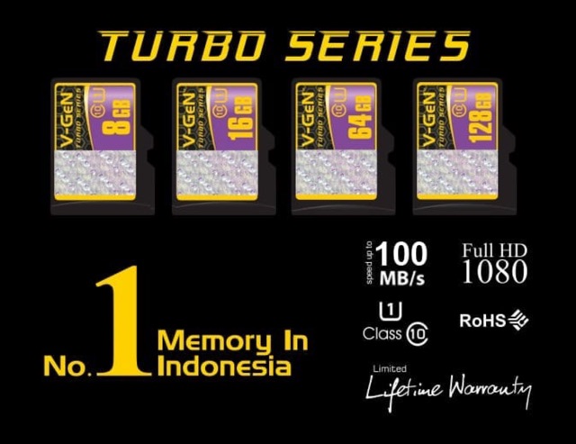 MEMORI CARD C10 64GB MURAH KARTU MEMORI ORI V-GEN MICRO SD CLASS10 VGEN 64Gb SPEED 100MB/s