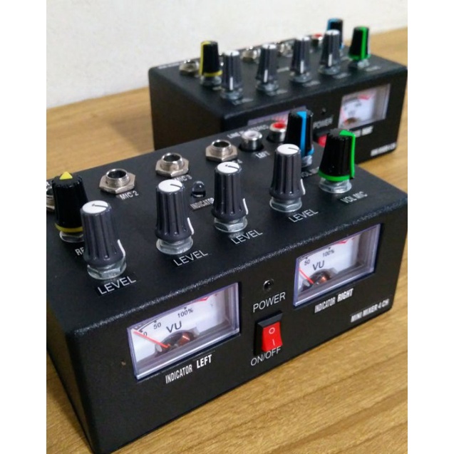 Mixer mini audio 4Ch+VU Meter - X4