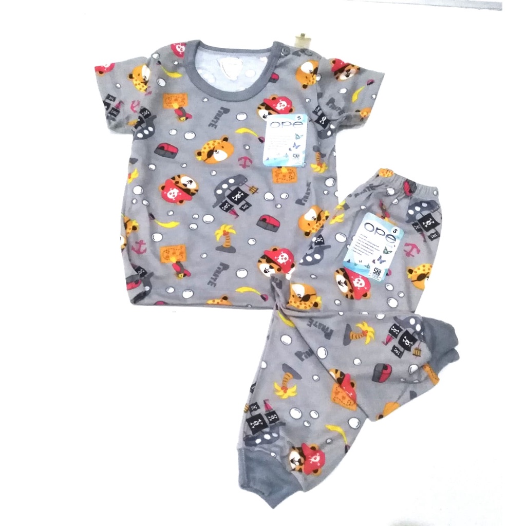 Setelan Baju Bayi Halus Pendek Panjang &quot;OP&quot; S,M dan L
