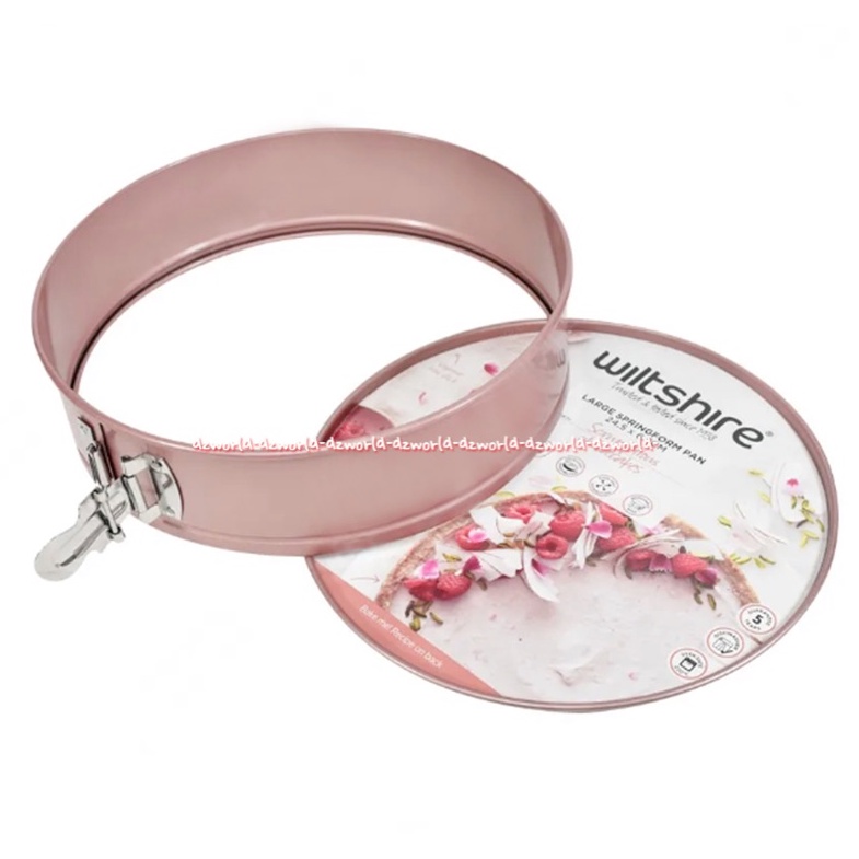 Wiltshire large Springform Pan 24.5cm Tray Bulat Loyang Kue Tempat Bakar Panggang Adonan Kue Anti lengket Warna Rose Gold Pink Wilt shire