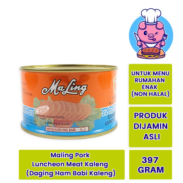 

(Ready) Ma Ling Pork Canned Daging Babi FYF 397g / Daging Babi Kaleng