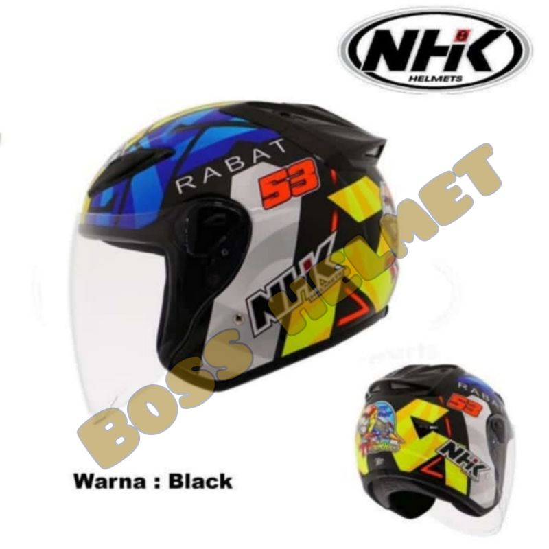 HELM NHK R1 TITO RABAT | YELLOW FLUO BLUE | DABBLE VISOR