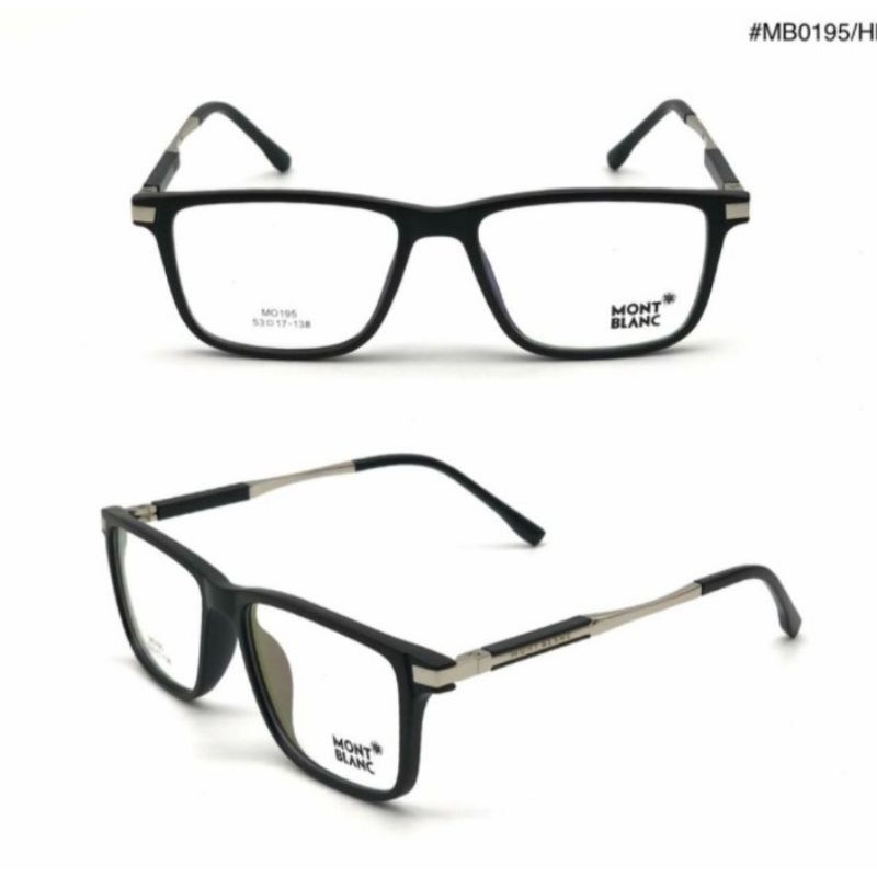 Kacamata Frame Minus Pria Mont Blanc S-53 Model Casual Elegan