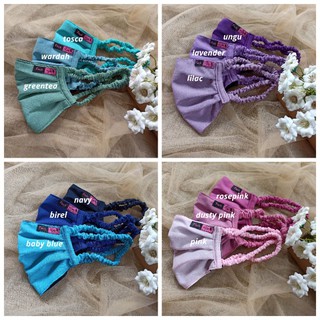 Masker kain diamond crepe tali serut | Shopee Indonesia