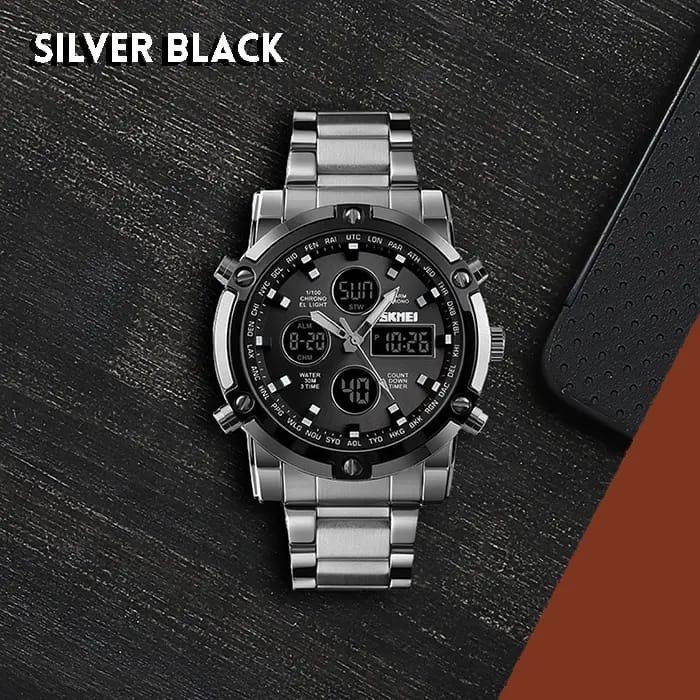 VN Logio V4 Jam Stainless Pria Keren Elegan Kualitas Mewah Harga Murah