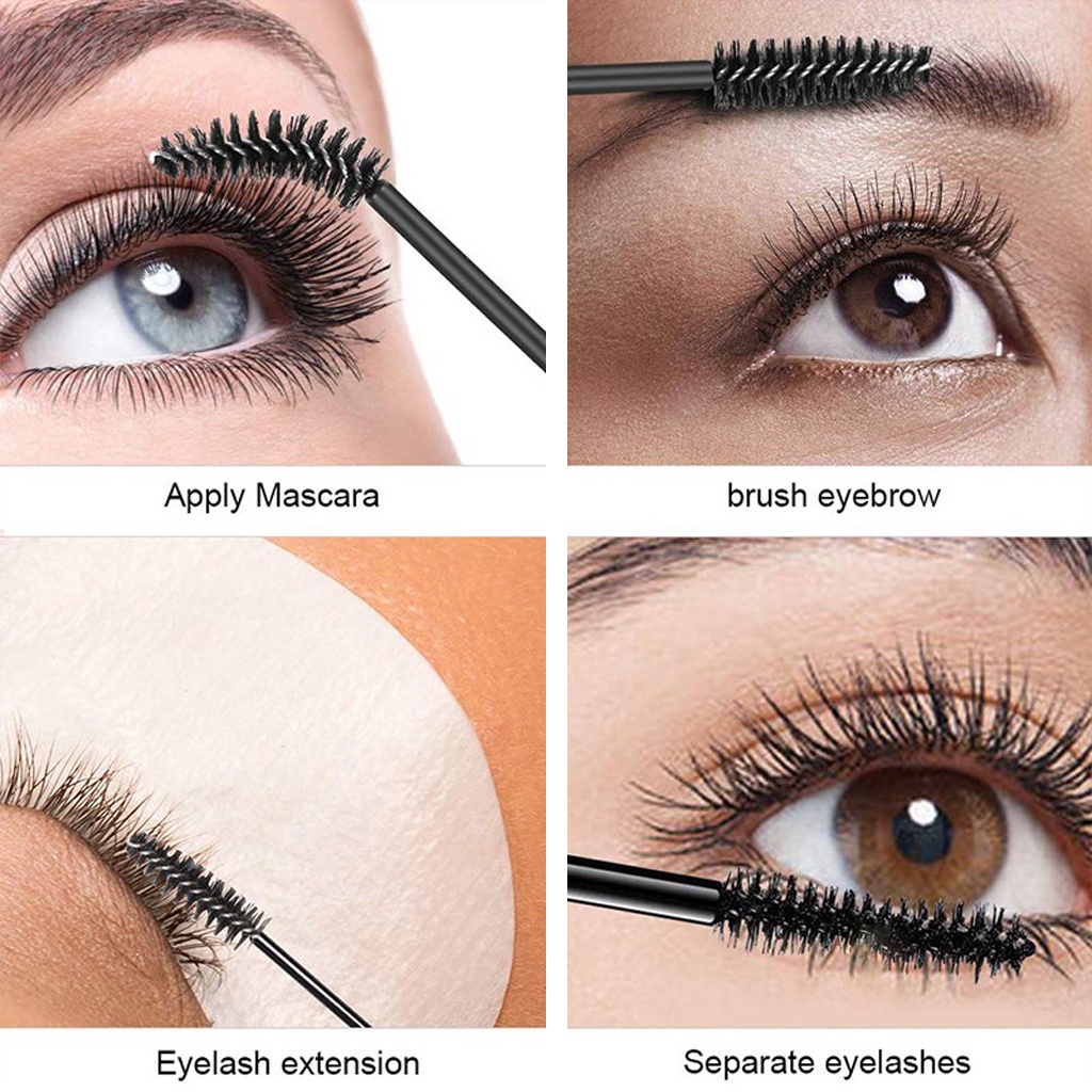 INDOMINI Sikat Maskara / Sisir Bulu Mata Brush Kuas Eyelash Extention Bulu Mata Alis Eyebrow Make Up R743