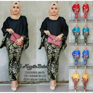 Sale Baju Batik Kebaya Wanita Modern Trendy Seragam Pesta Hijab Baju Muslim Terbaru