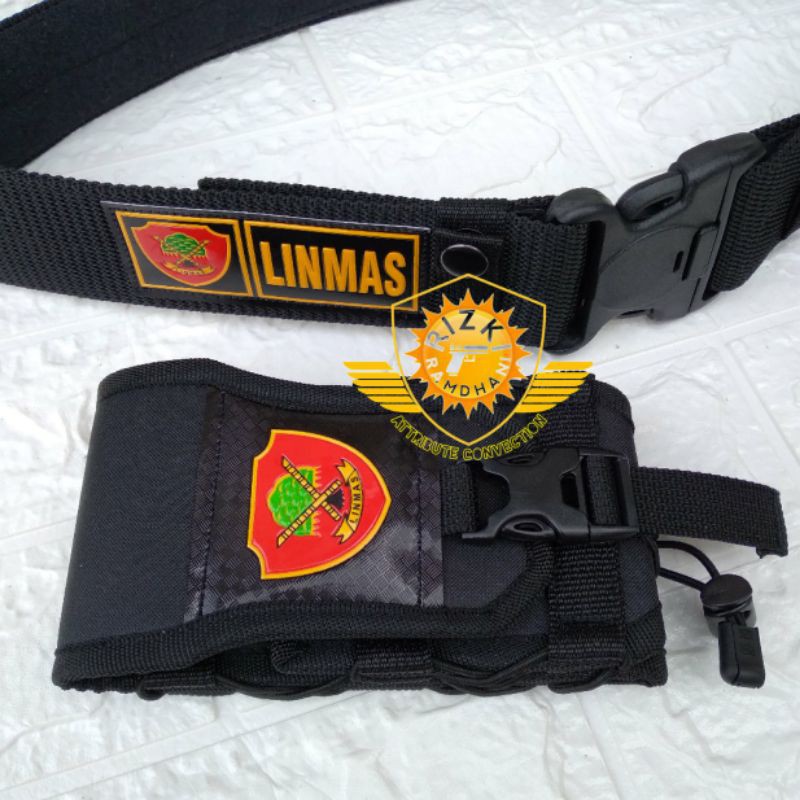 Sabuk Kopel Blackhawk Linmas &amp; Sarung Hp Tactical Linmas