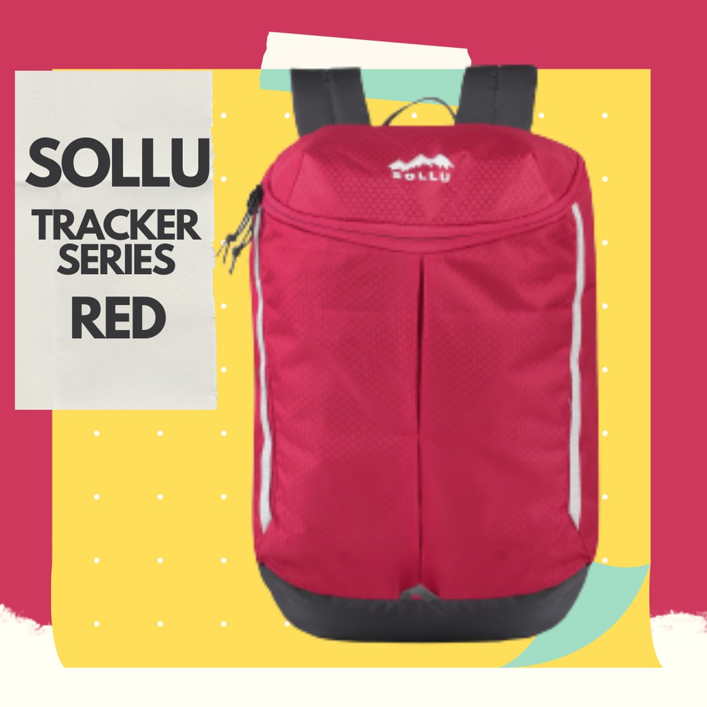 Tas Backpack - Sollu - Tracker series - Red [Tas Punggung] [ Tas Ransel] [ Tas Gunung]