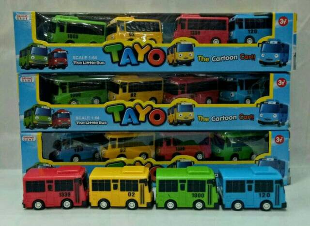 Bus tayo pull back ( 4 pcs )tayo the little bus