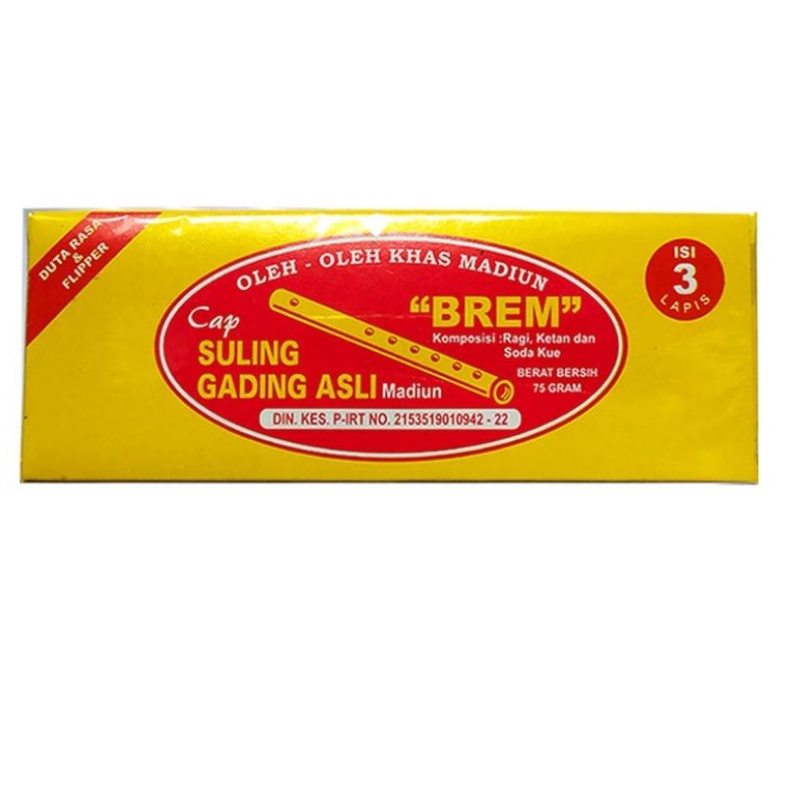 

Suling Gading Brem 75g snack tradisional