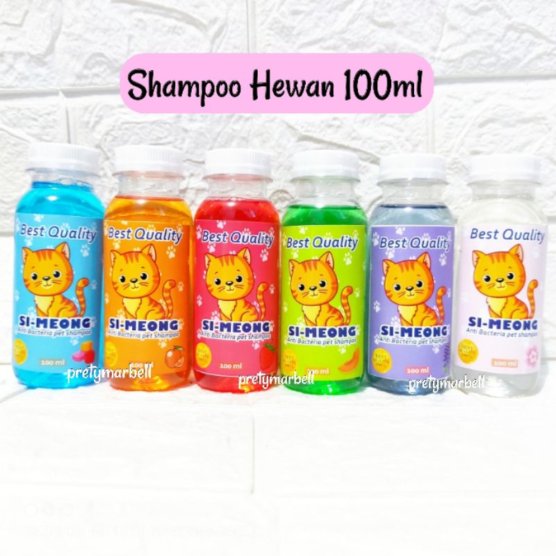 Shampoo Hewan Kucing Anti Jamur Kutu Si Meong 100ml Murah