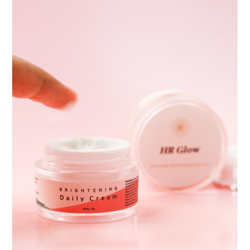 DAILY CREAM BRIGHTENING by HR GLOW 10gr - Original BPOM / Krim pagi / siang / pemutih wajah glowing