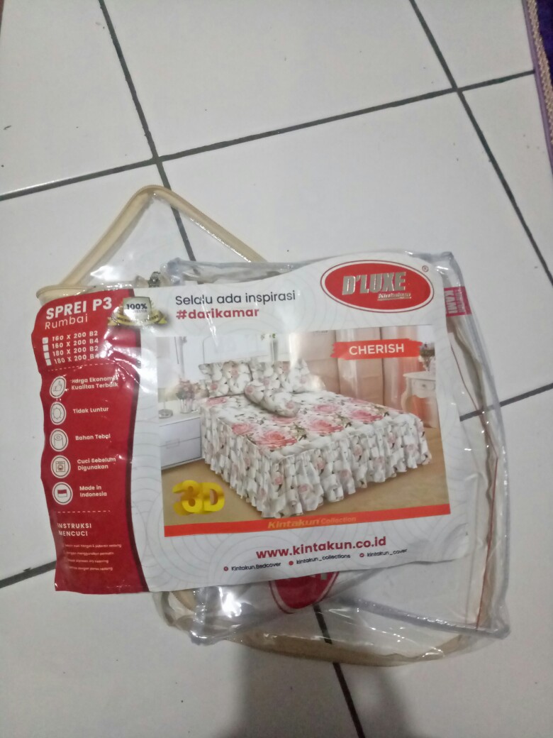 Sprei Kintakun Rumbai No 2 Queen 160x200 Motif Bunga Kembang Ezlyn Hazel Mirabelle Fiji Aqua Murah