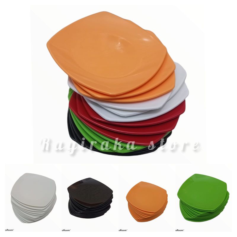 PIRING KOTAK PERSEGI KECIL 15CM PIRING KUE ATAU TATAKAN MELAMIN COREL TERLARIS ORIGINAL