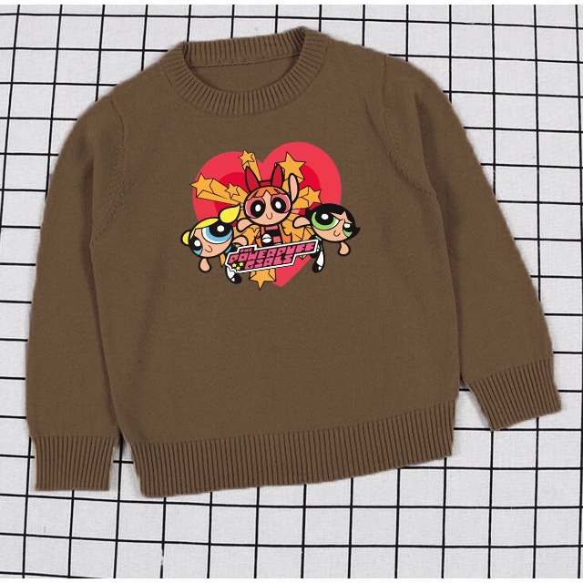 Crewneck Anak Powerpuffgirl Crewneck Size M-XXL