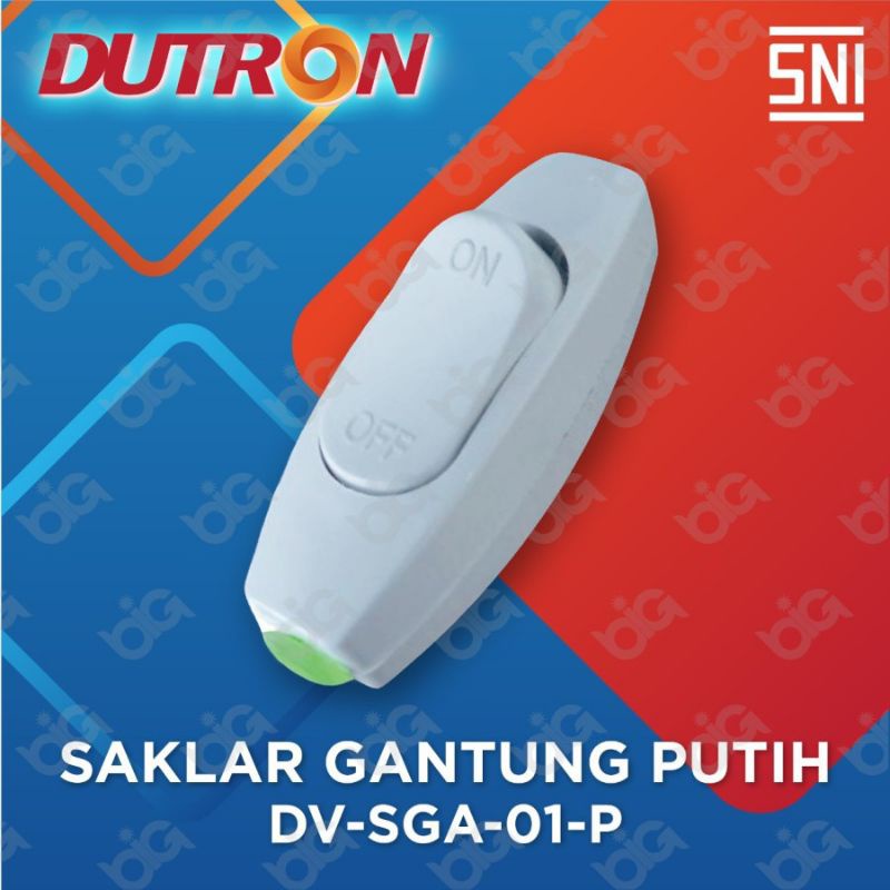 Saklar Gantung Dutron Ecer Grosir DV SGA 01 Hitam &amp; Putih - Putih