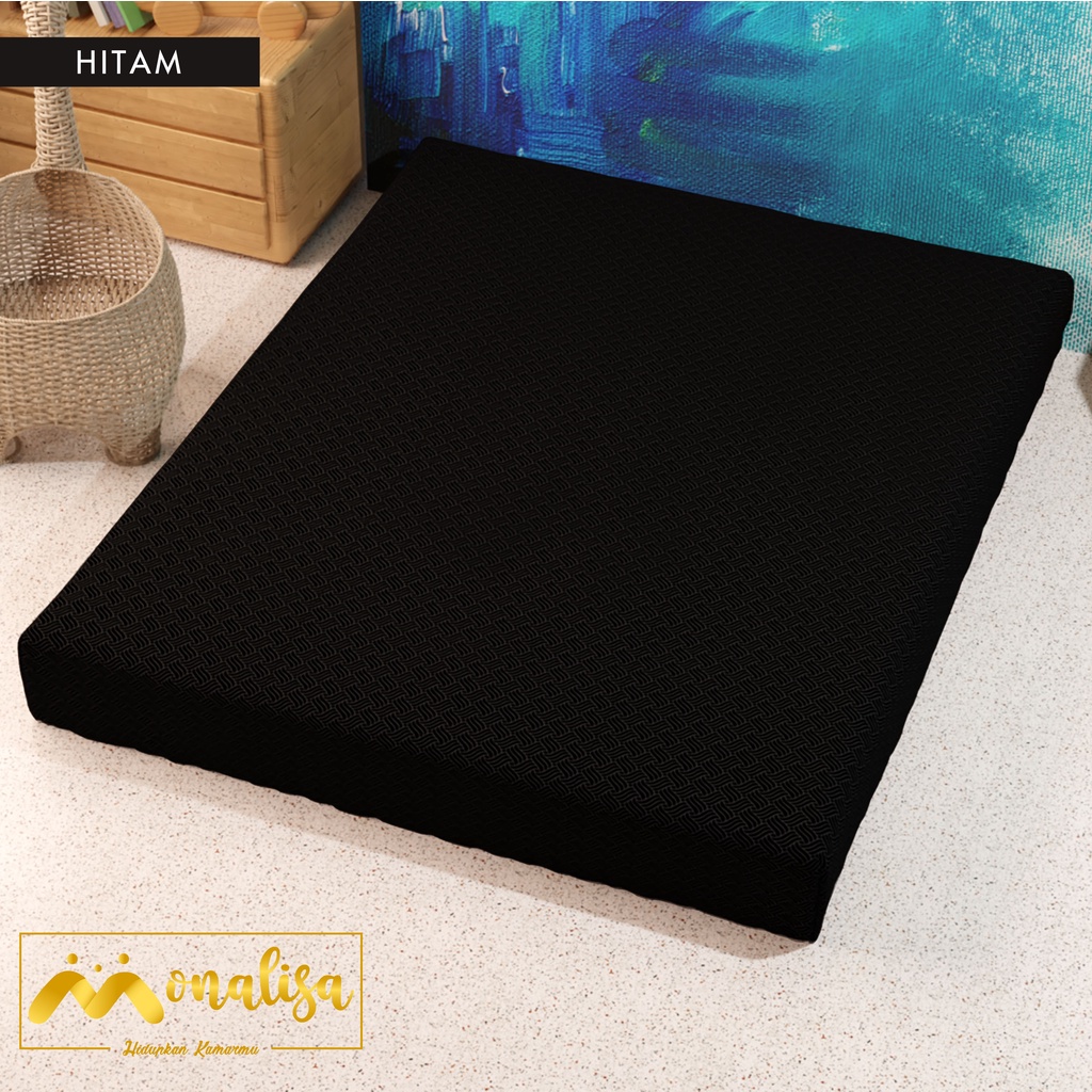 Monalisa Emboss Sarung Kasur Uk 90/100/120 Tinggi 15/20 - Hitam