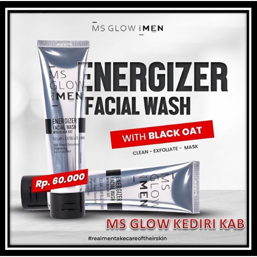 FACIAL WASH MEN MS GLOW / FACIAL WASH MS GLOW MEN / MS GLOW FOR MEN / MS GLOW FOR MEN SABUN WAJAH EN