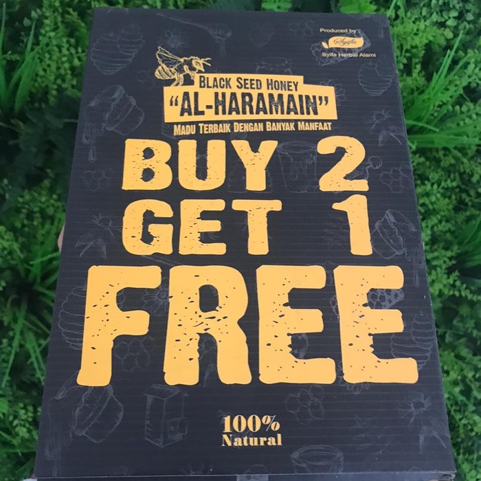 

nh201dd Madu Paket Alharamain|Madu Nektar Habbatussauda| Paket 1Kg Free 250Gr Ds201Fs